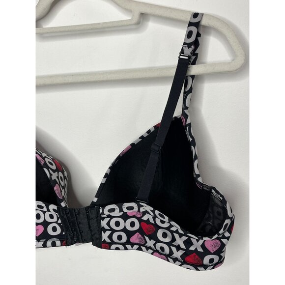 Cacique 42DD Plus Size XOXO Heart Print Padded Bra - Picture 9 of 13